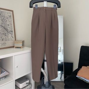 High Waisted Pleated Trousers